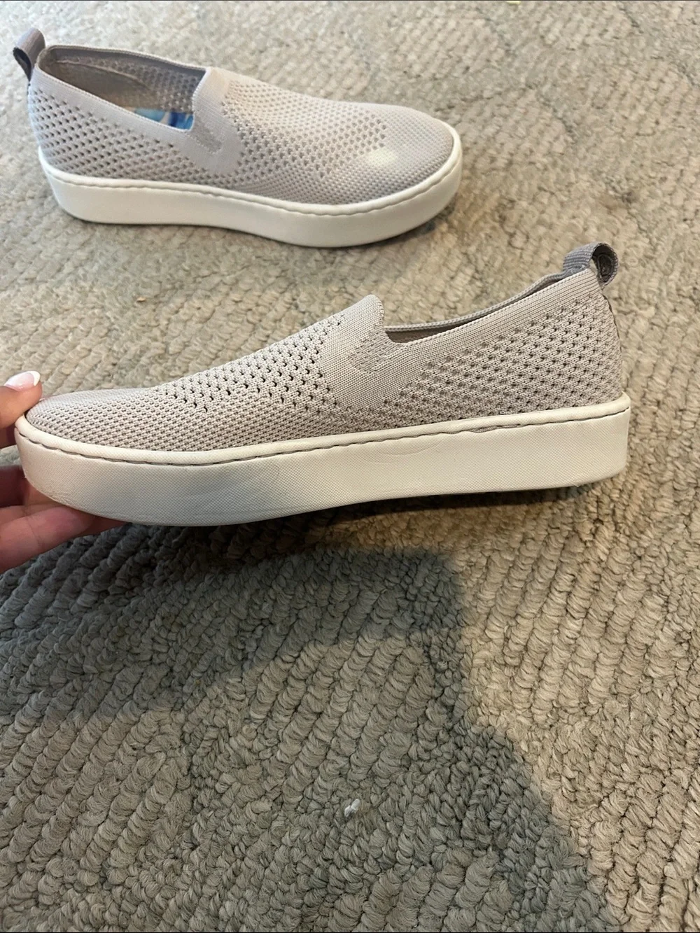 Born Knit Slip-On Sneakers in Light Gray - Picture 3 of 11